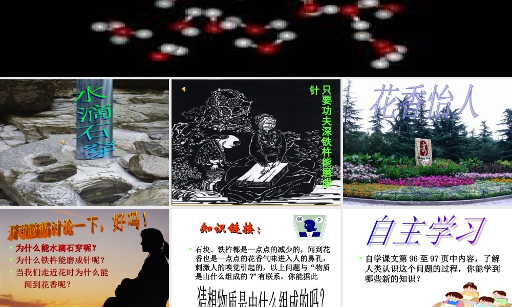 八年级物理(认识分子)课件 粤教沪版 课件