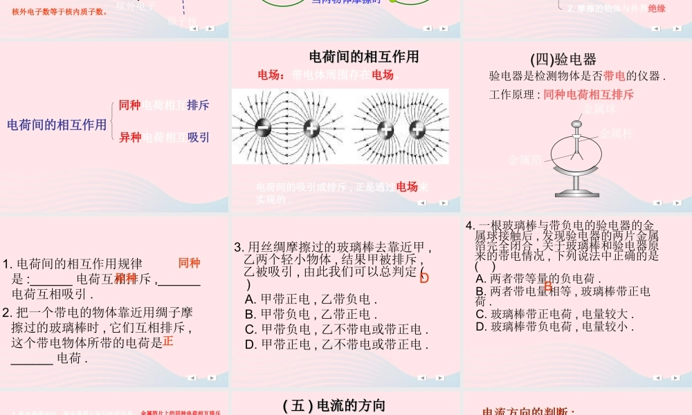 九年级物理上册 31 电现象课件1 (新版)教科版 课件