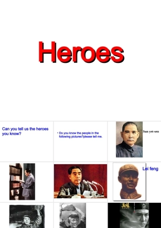 北师版英语必修1Unit2 Heroesppt 课件