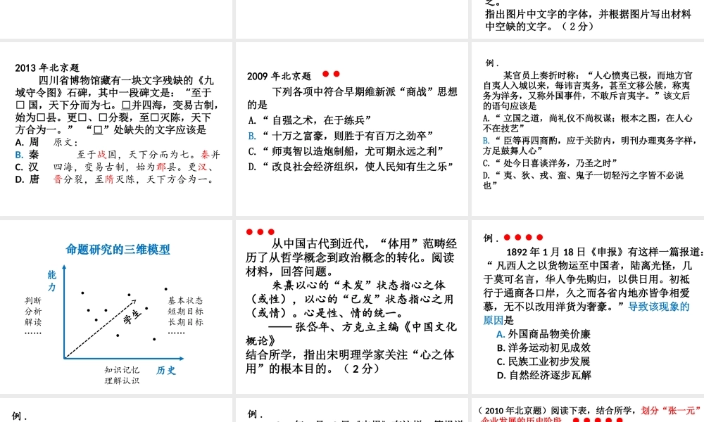 试题命制与课堂教学