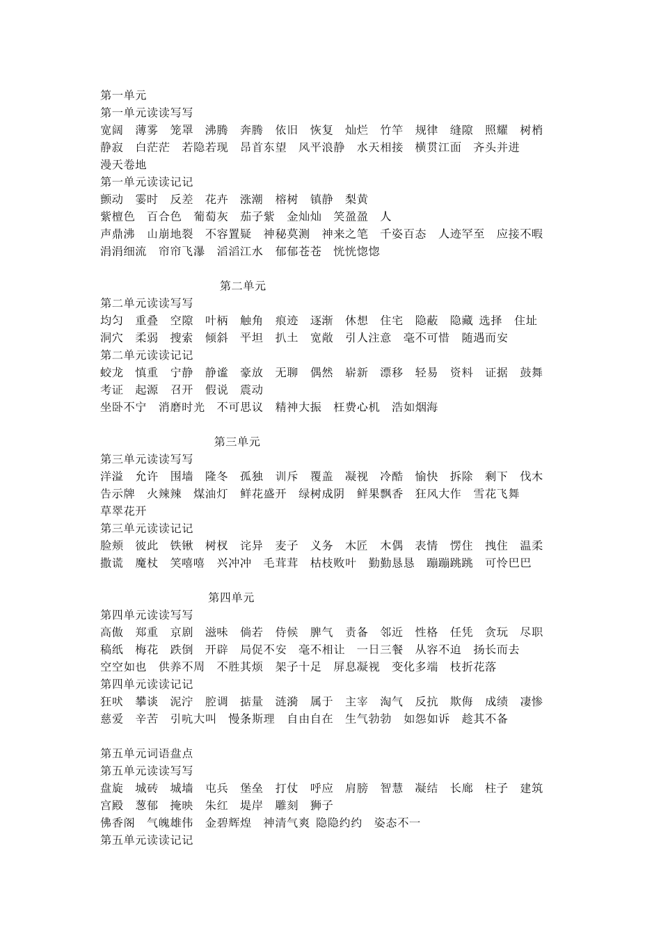 人教新课标版四年级语文上册词语盘点学习积累_第3页