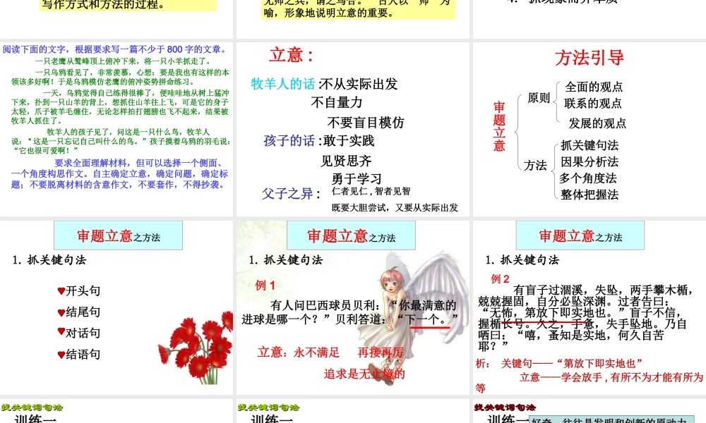 材料作文审题立意56张