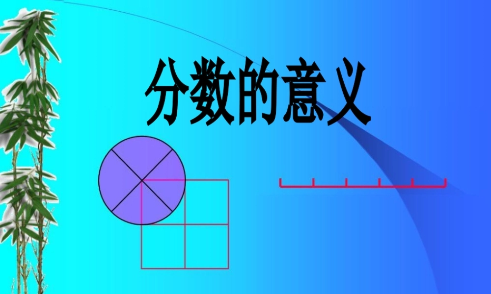 分数的意义-人教版五下
