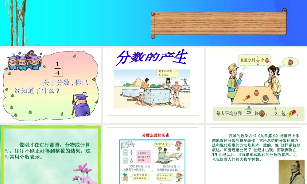 分数的意义-人教版五下