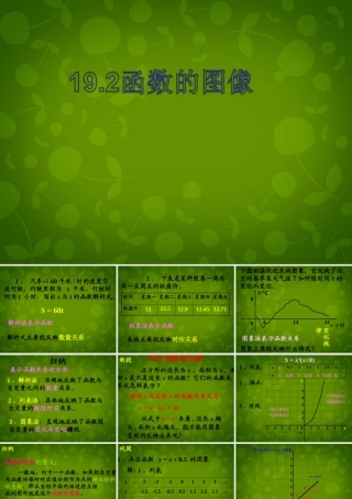 八年级数学下册 19.1.2 函数的图像课件 (新版)新人教版 课件