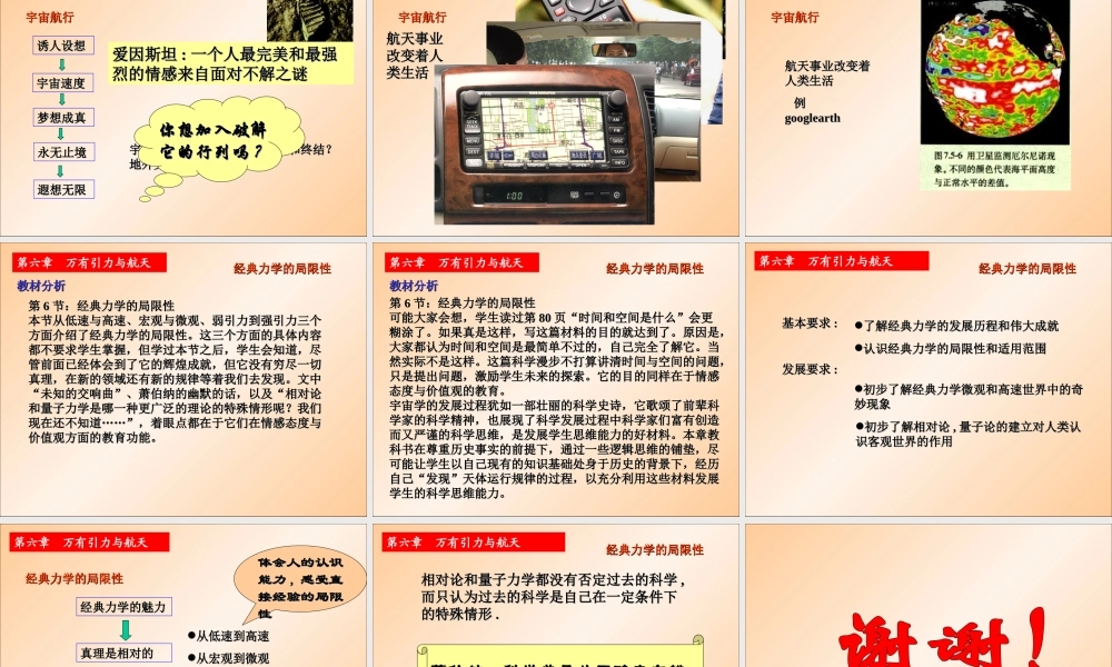 万有引力与航空的发展--PPT