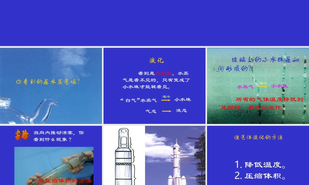 八年级物理汽化和液化课件 新课标 人教版 课件
