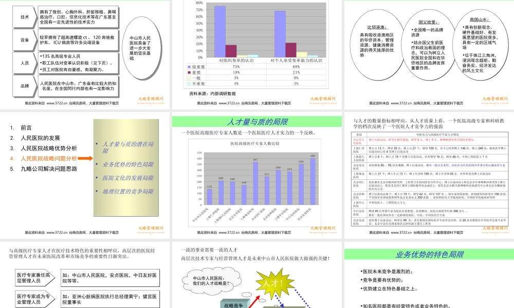 中山市人民医院发展战略诊断报告