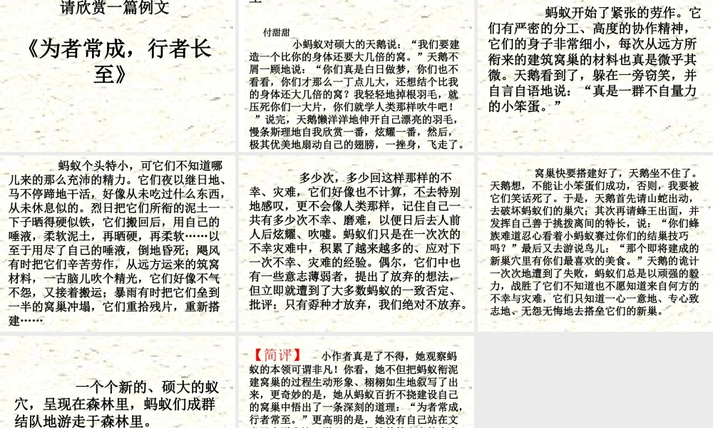 作文系列课件-中考作文方法指导