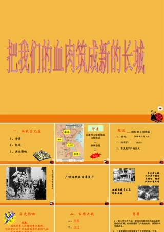 八年级历史上册 第19课(把我们的血肉筑成新的长城)课件 北师大版 课件