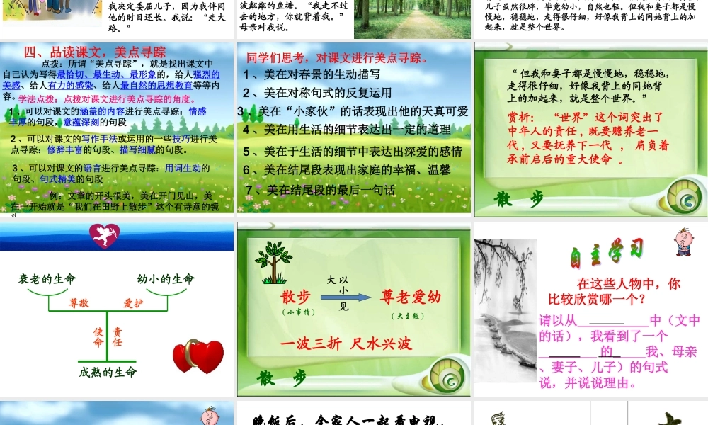 八年级下语文《散步》课件