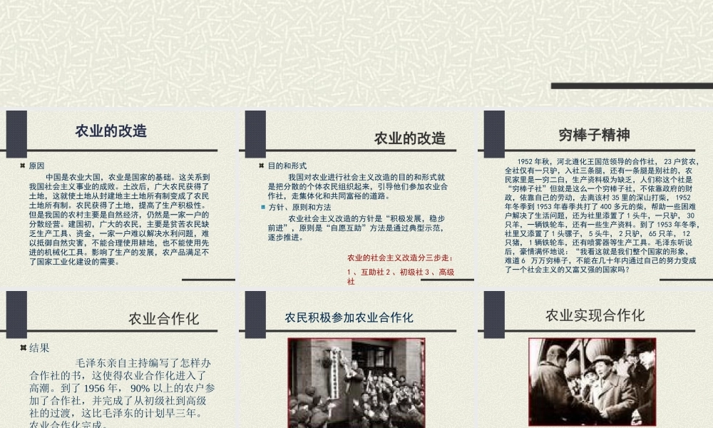 三大改造初二历史