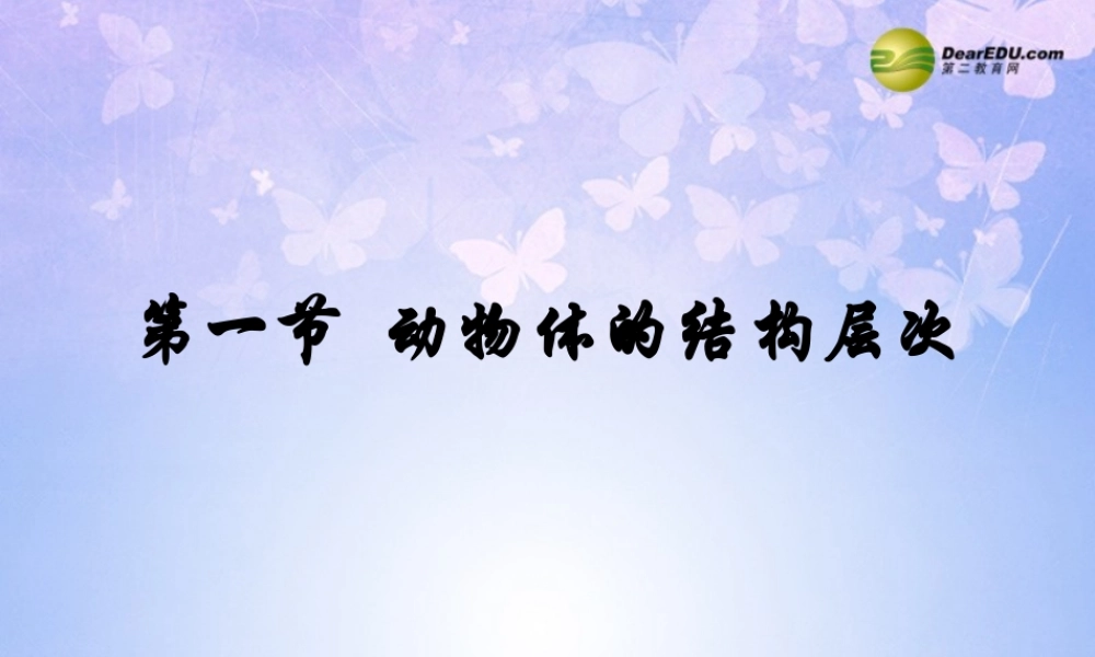 七年级生物上册 第三章 第一节 动物体的结构层次课件 新人教版 课件