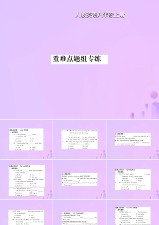八年级英语上册 Unit 5 Do you want to watch a game show重难点题组专练习题课件 (新版)人教新目标版 课件