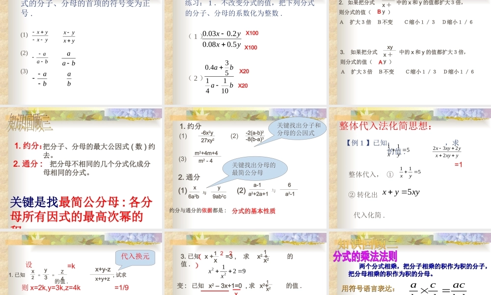 《分式》复习课件2