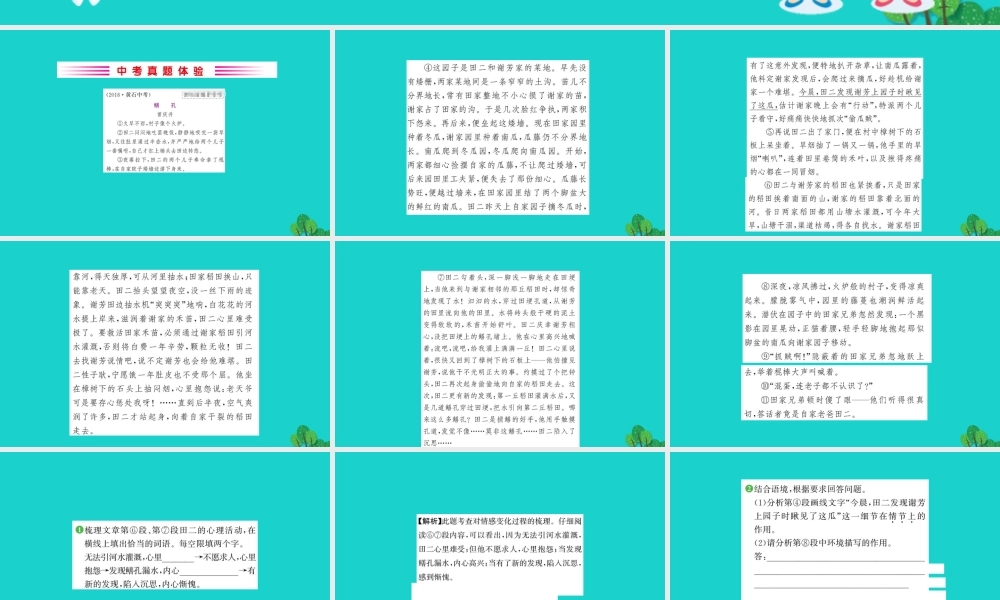 九年级语文下册 第五单元 17 屈原(节选)习题课件 新人教版 课件