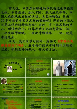 中学九年级语文上册 16 中国人失掉自信力了吗课件 新人教版 课件