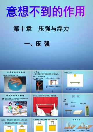 八年级物理下册 10.1 压强课件 苏科版 课件
