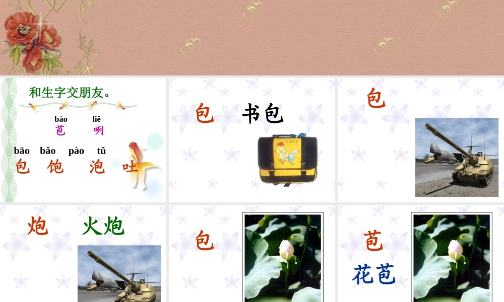 苏教小学语文第三册识字8课件PPT版