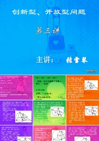 初中数学创新性开放性三 北师大版 课件