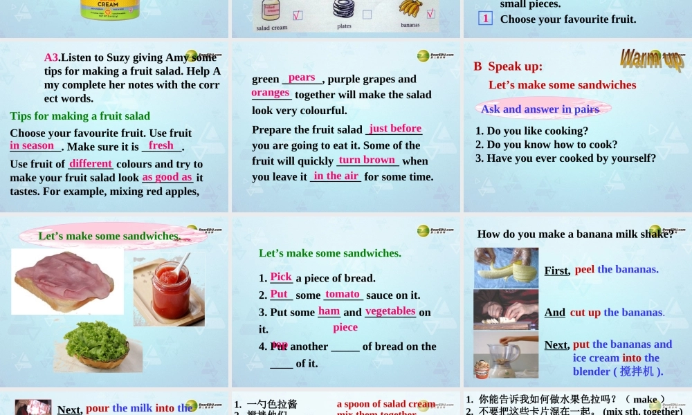 八年级英语上册 Unit 4 Do it yourself Integrated skills课件 牛津版 课件