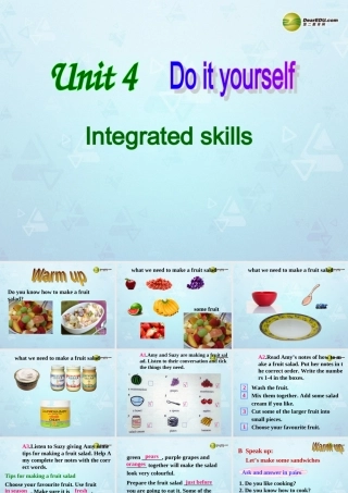 八年级英语上册 Unit 4 Do it yourself Integrated skills课件 牛津版 课件