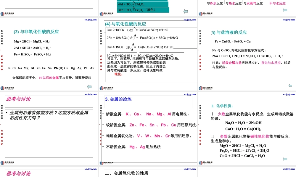 化学：第三章《金属及其化合物》课件（新人教版必修1）