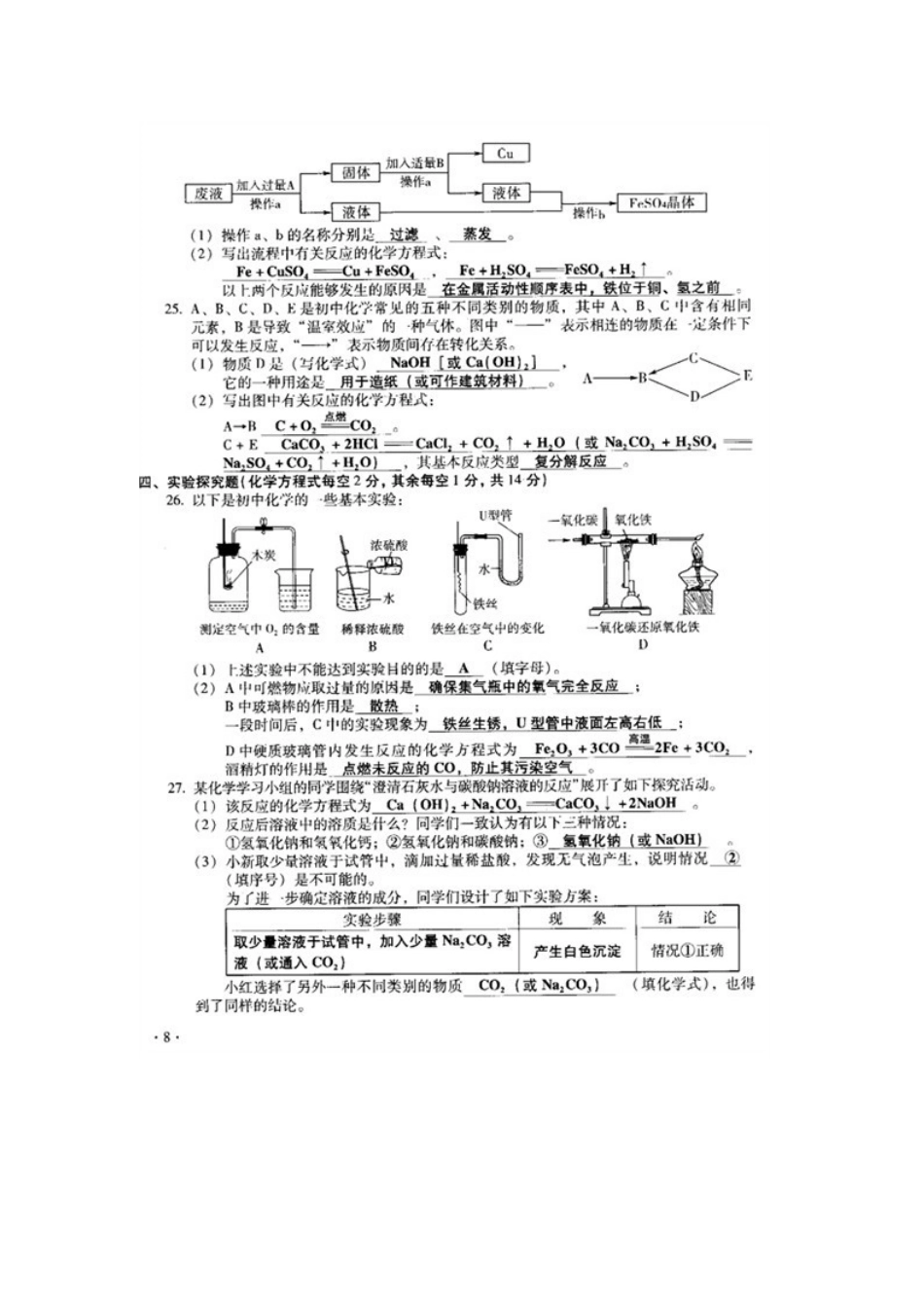 2010年山西省中考化学试题及答案_第3页