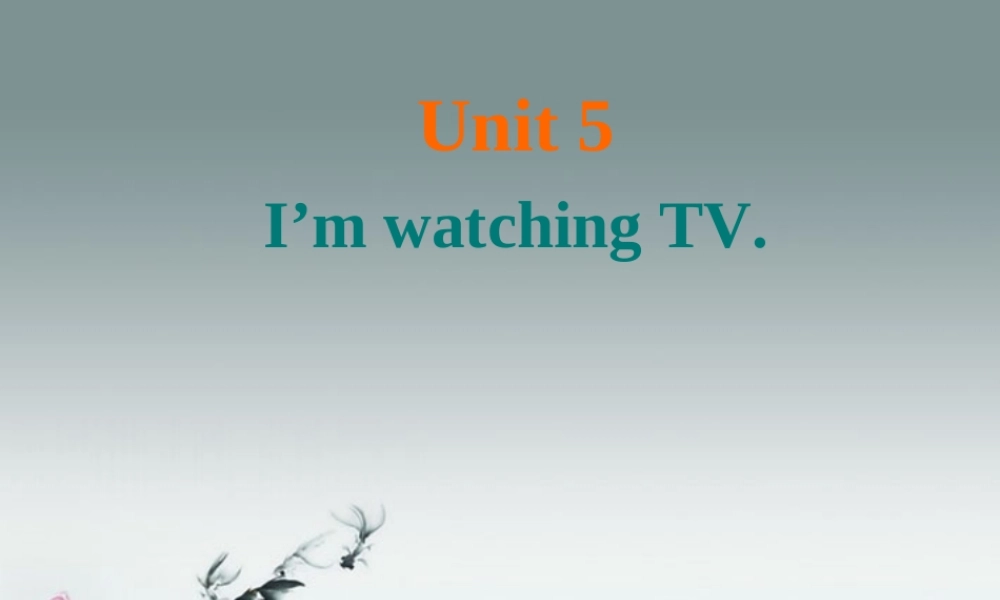 中学七年级英语(unit5 I m watching TV.)课件(1) 人教新目标版 课件