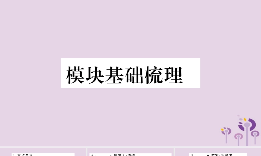 七年级英语下册 Module 11 Body language模块基础梳理习题课件 (新版)外研版 课件