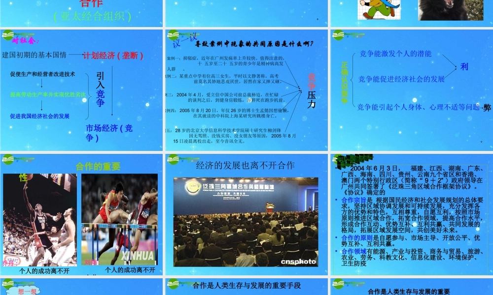 八年级政治下册 竞争与合作4 课件 陕教版 课件