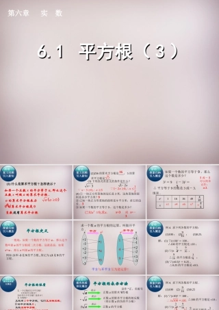 中学七年级数学下册 6.1 平方根课件3 (新版)新人教版 课件