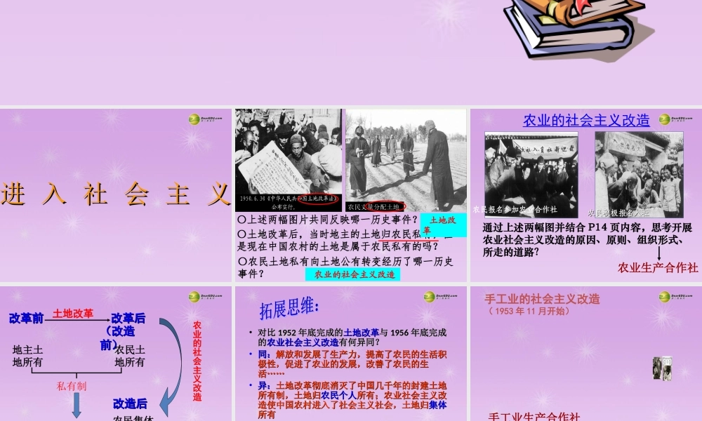 九年级政治全册 第五单元 第14课第1框 进入社会主义课件 教科版 课件