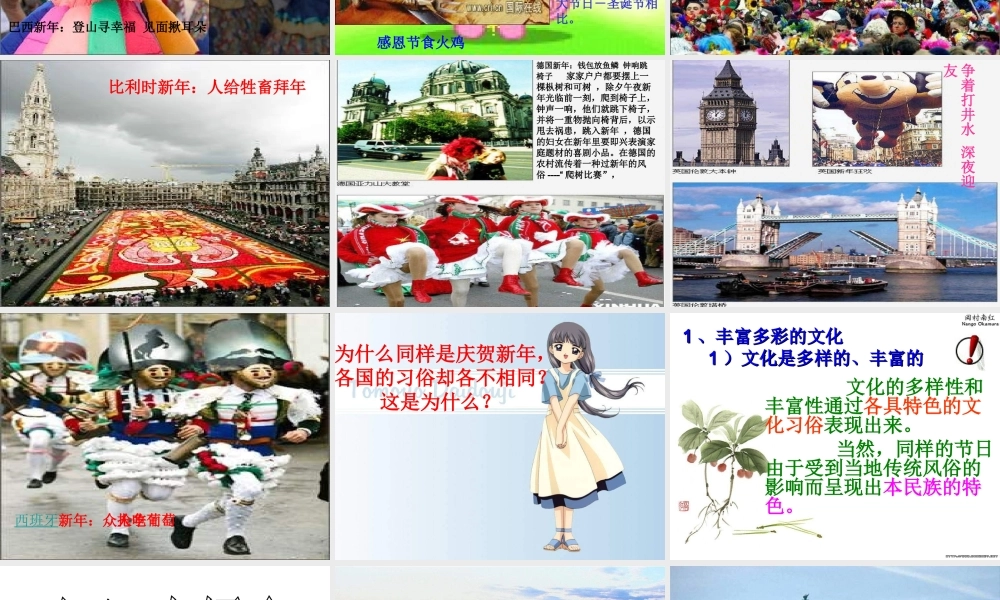 八年级政治世界文化之旅1上课