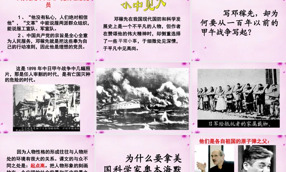 七年级语文下册 第11课(邓稼先)课件 新人教版 课件