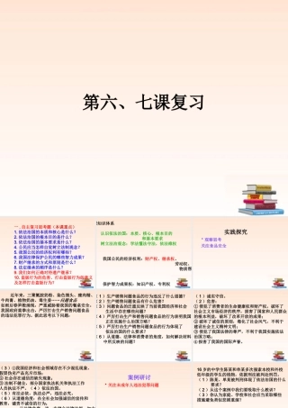 九年级政治全册 第六、七课复习课件 苏科版 课件
