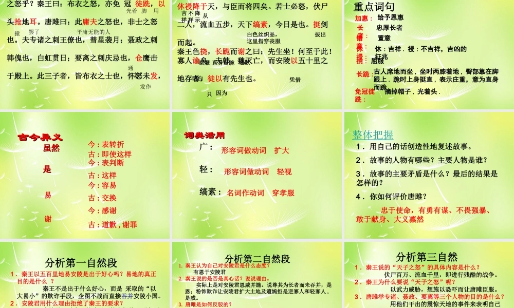 九年级语文上册 第22课 唐雎不辱使命课件 新人教版 课件