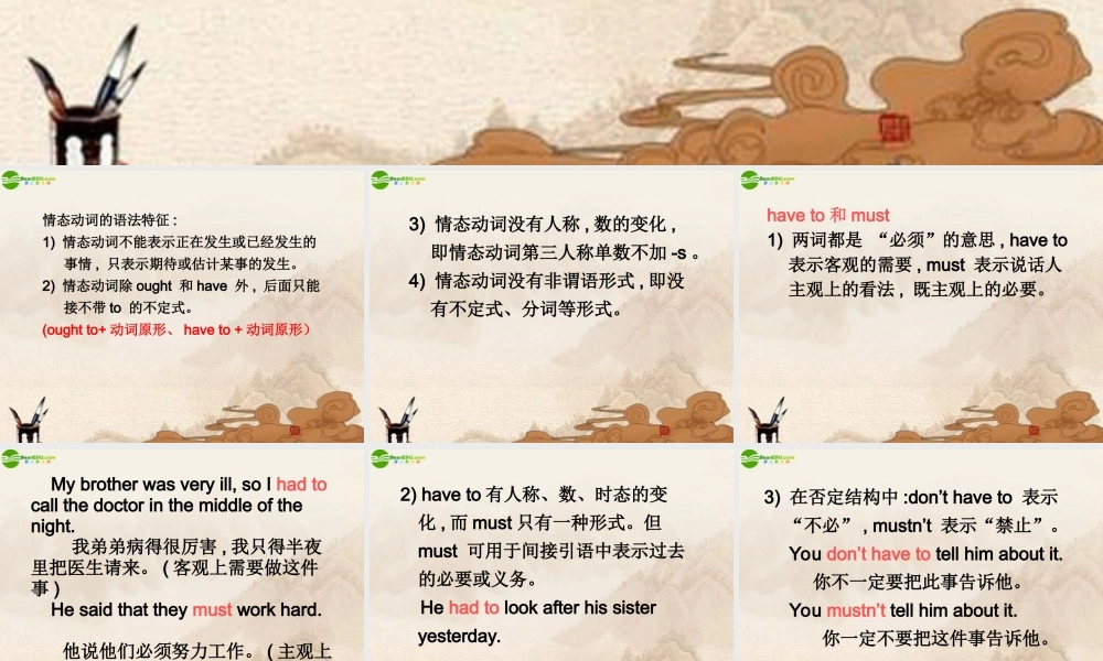 九年级英语 情态动词用法小结课件 人教新目标版 课件