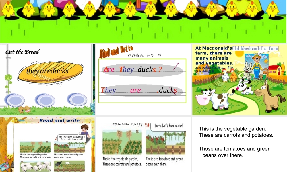 PEP小学英语四年级下册Unit4_Atthefarm_Read_and_write课件