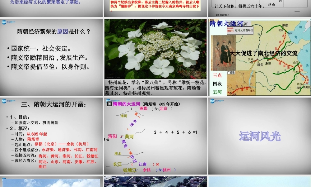 中学历史七年级历史下册 第1课 繁荣一时的隋朝课件 新人教版 课件