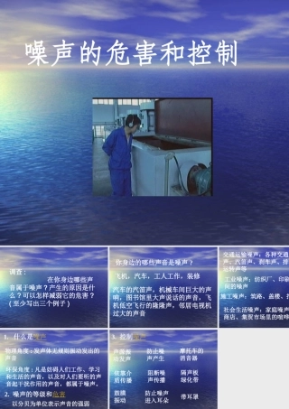 八年级物理新人教版噪声的危害和控制ppt 课件