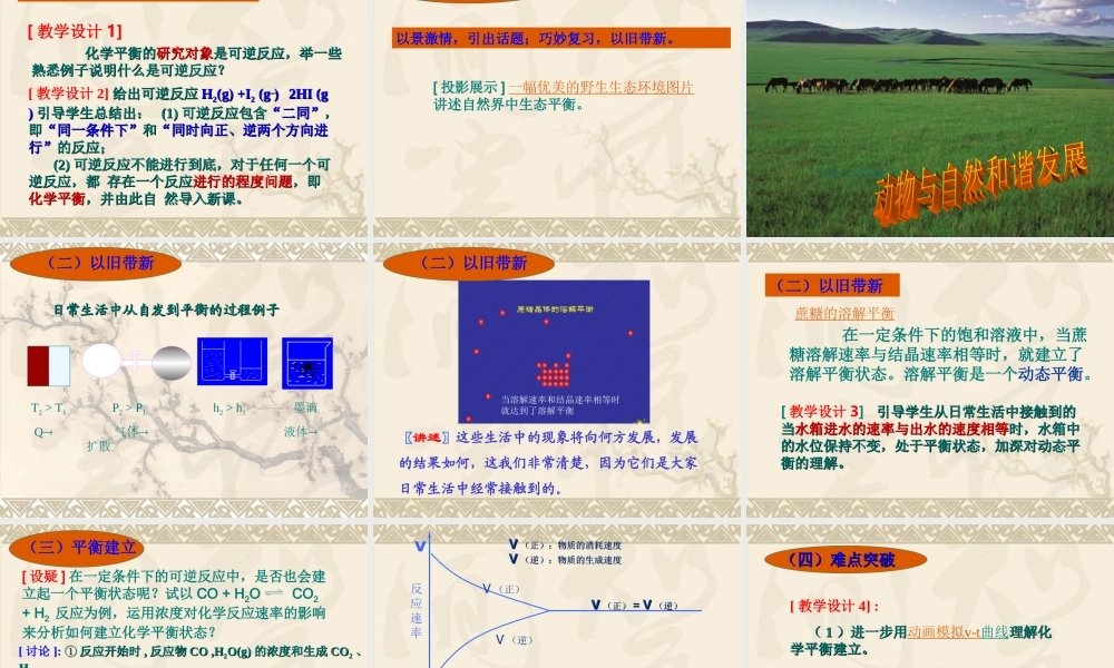 化学平衡(说课)