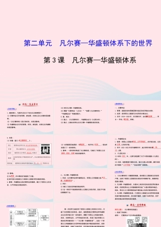九年级历史下册 第二单元 凡尔赛——华盛顿体系下的世界第3课 凡尔赛—华盛顿体系习题课件 新人教版 课件