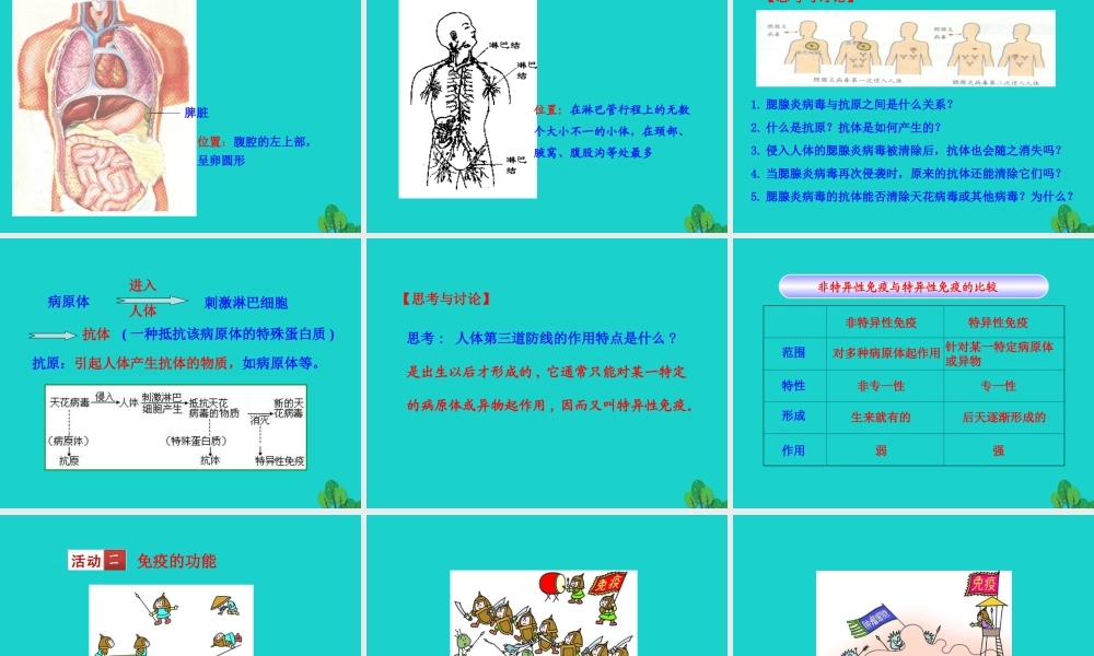 八年级生物下册 8.1.2 免疫与计划免疫(二)课件(新版)新人教版 课件