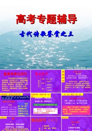古典诗歌鉴赏3 高考专题指导 诗歌鉴赏课件锦[整理17套]人教版 高考专题指导 诗歌鉴赏课件锦[整理17套]人教版