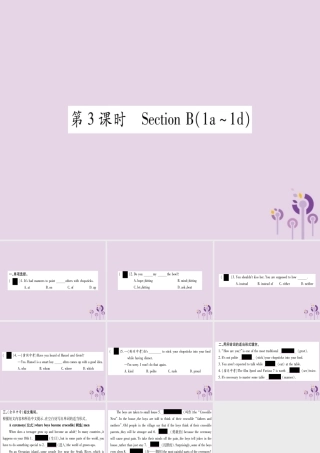 九年级英语全册 Unit 10 You re supposed to shake hands(第3课时)作业课件 (新版)人教新目标版 课件