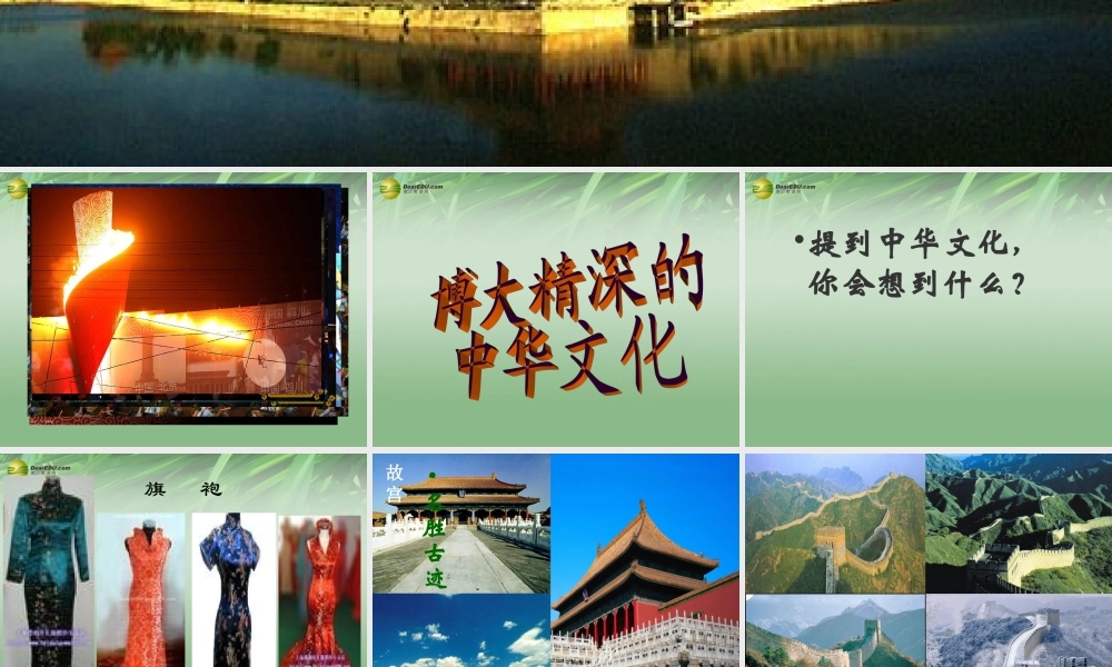 九年级政治全册 政治第五课第一框 灿烂的中华文化课件 新人教版 课件