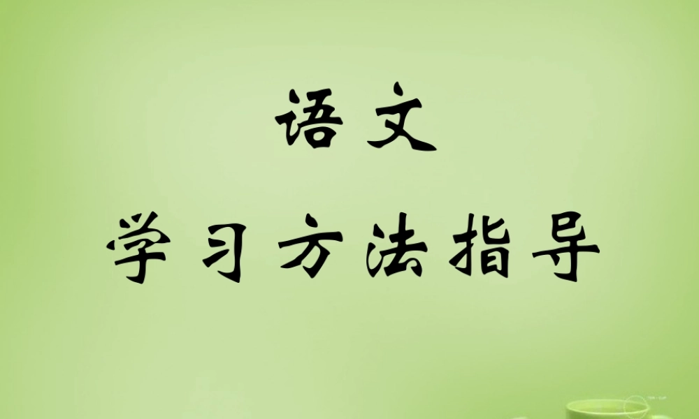 名师指津七年级语文学法 第一讲 字词理解及运用要领课件 新人教版 课件