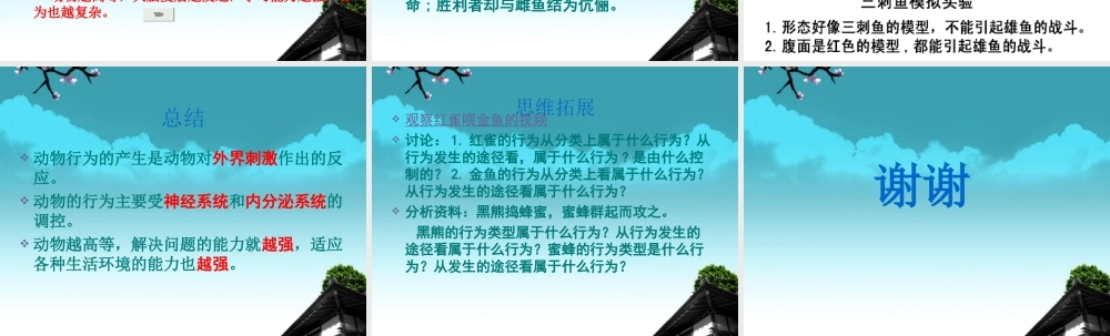 云南省麻栗坡县八年级生物上册(17.2 动物行为的生理基础)课件 苏教版 课件