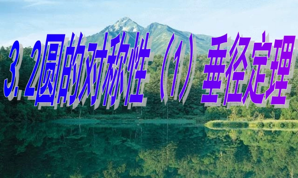 圆的对称性课件